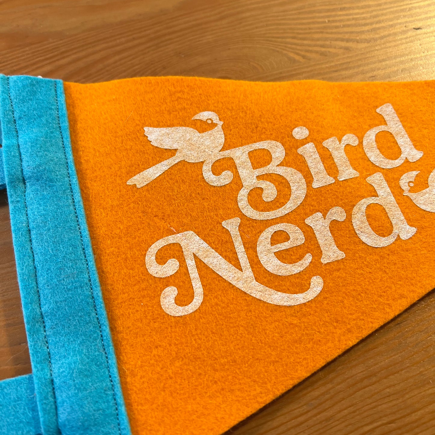 Bird Nerd Felt Pennant - 6x12 inches