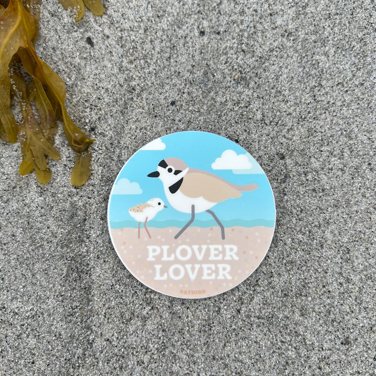 Plover Lover-Snowy Plover and Chick 2.5-inch vinyl sticker