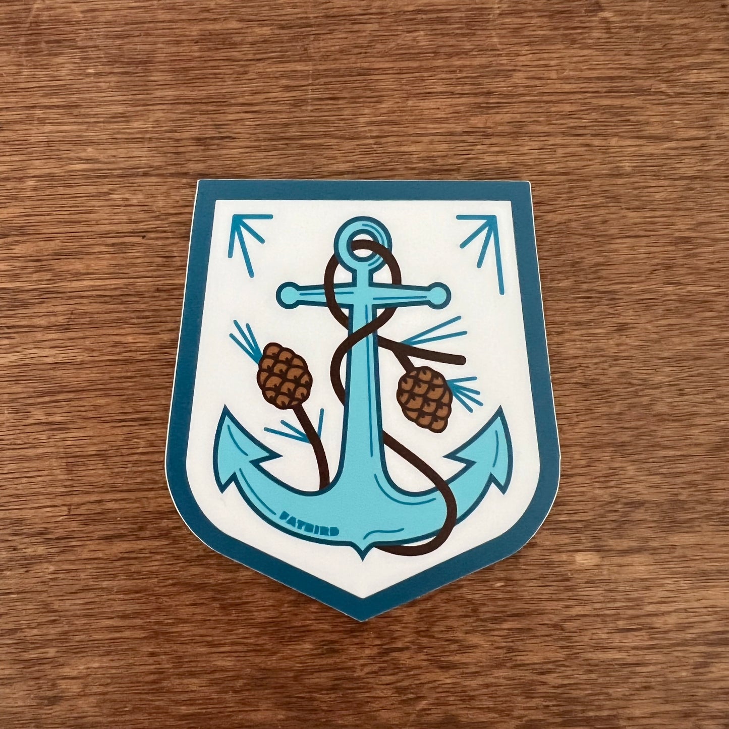 Anchor and Pinecones Vinyl Sticker