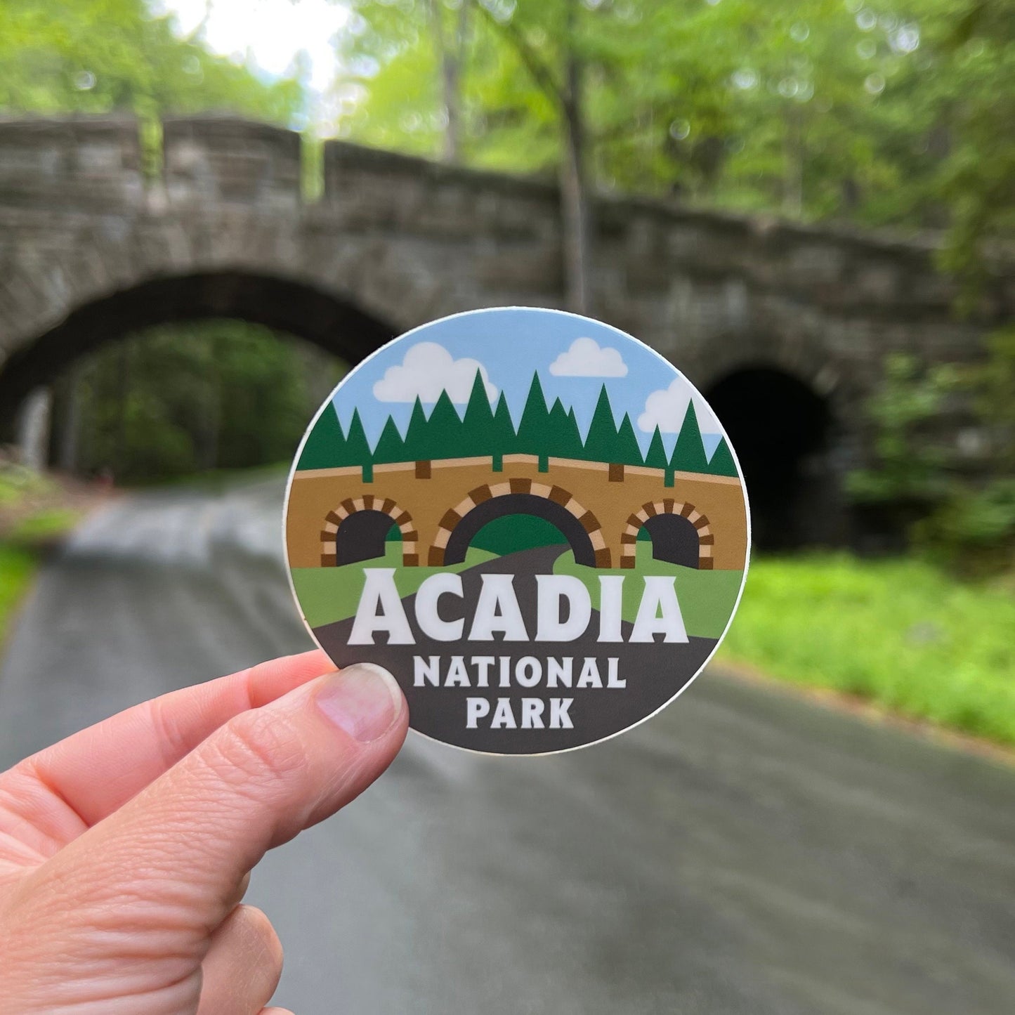 Acadia National Park Sticker (Carriage Road, Stanley Brook Bridge, Maine)