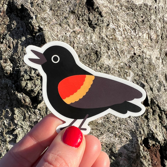 Red-winged Blackbird vinyl sticker (3 inch)