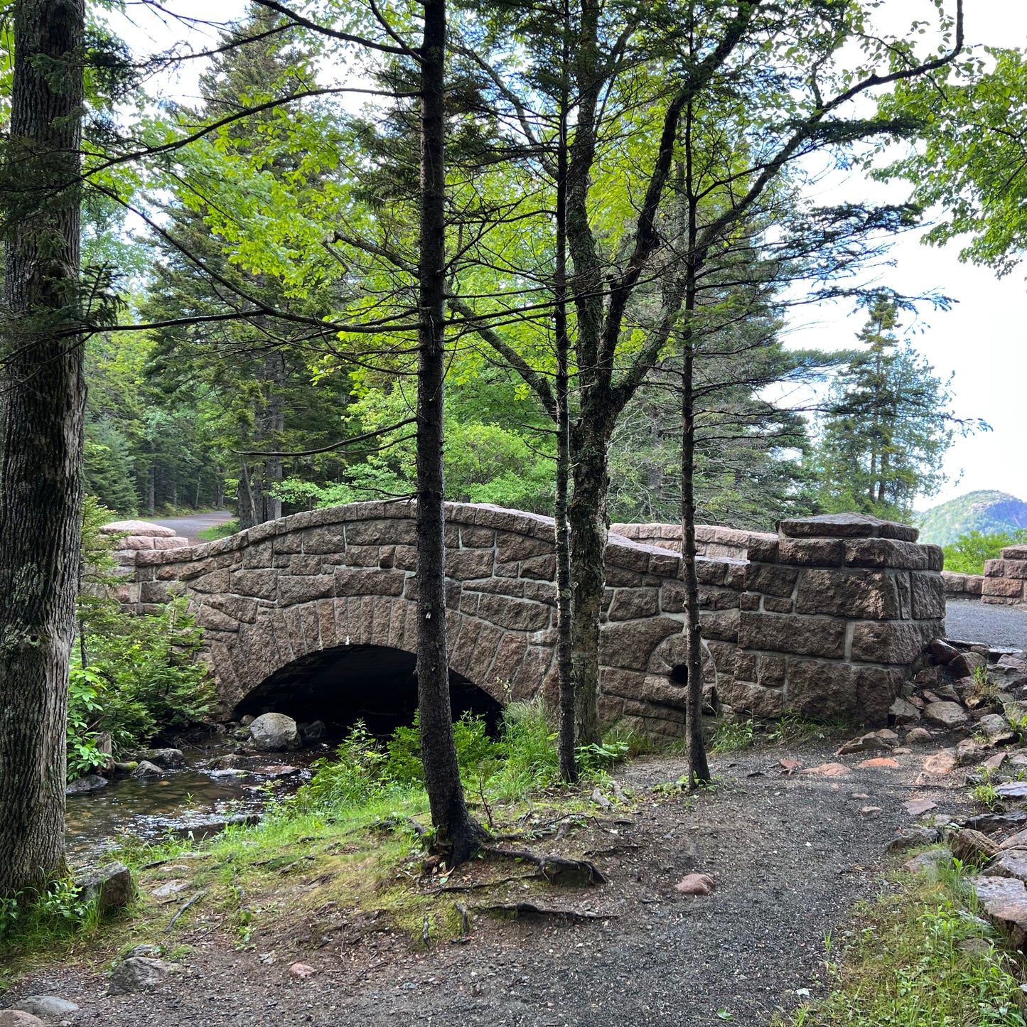 Acadia National Park iron-on patch (Carriage Road, Jordan Pond Bridge, Maine)