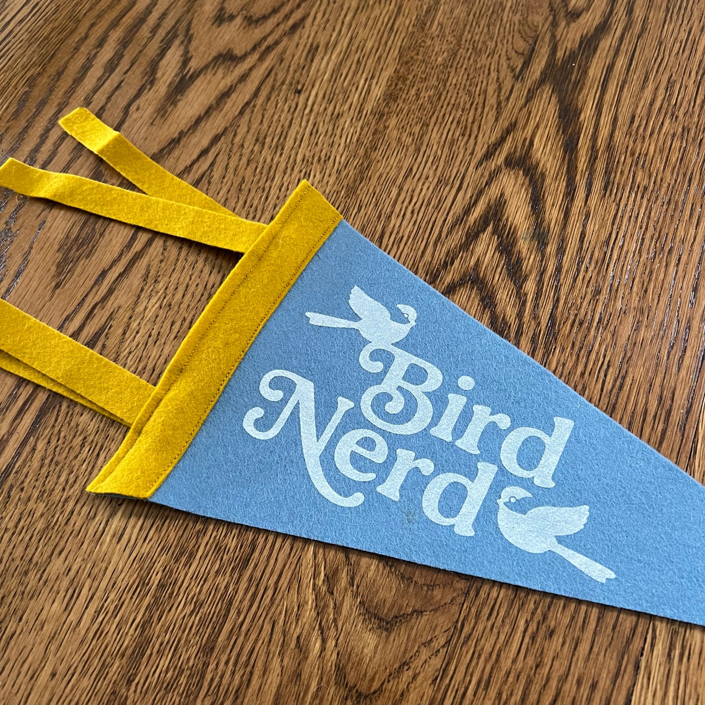 Bird Nerd Felt Pennant - 6x12 inches