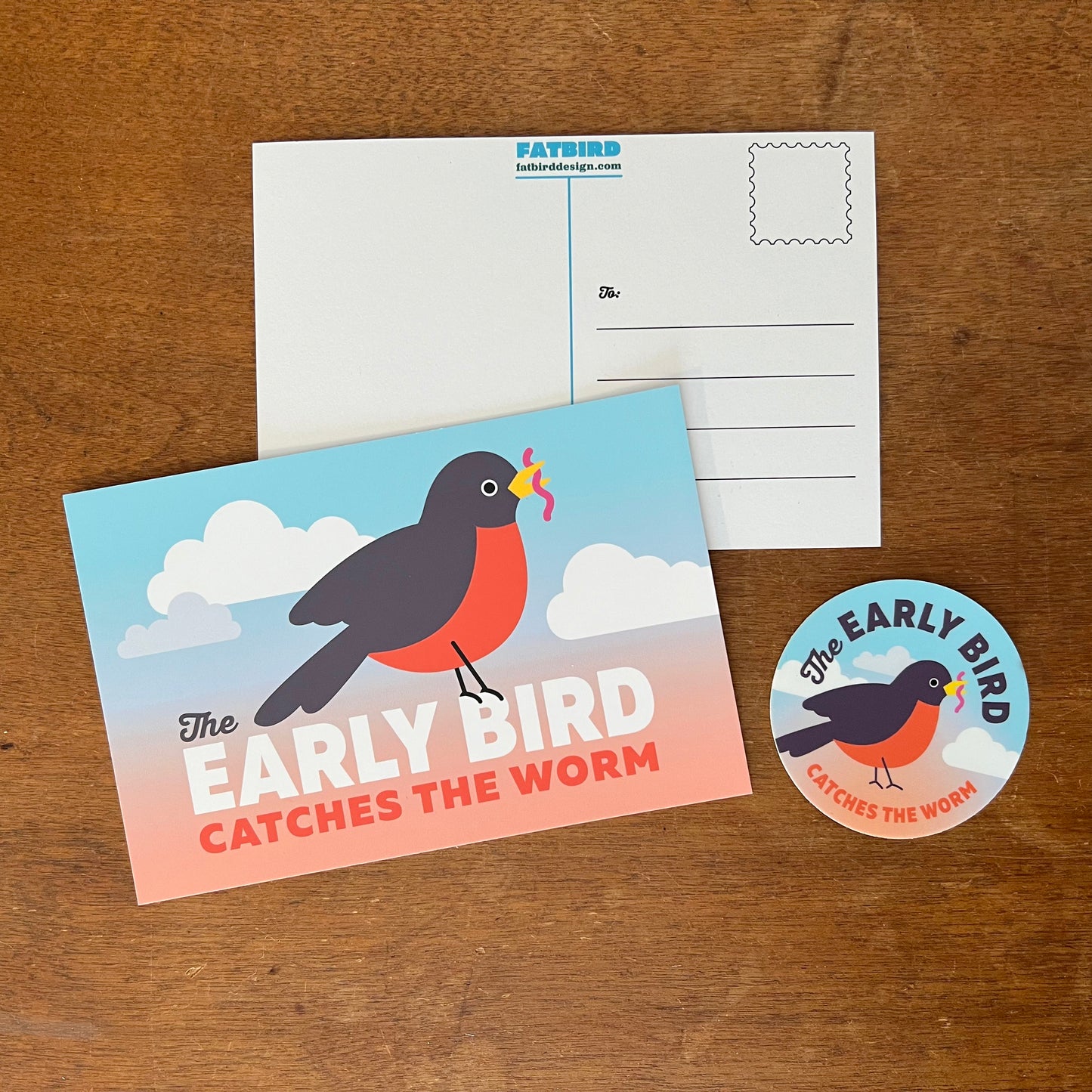 Fatbird Postcards 6x4 inches