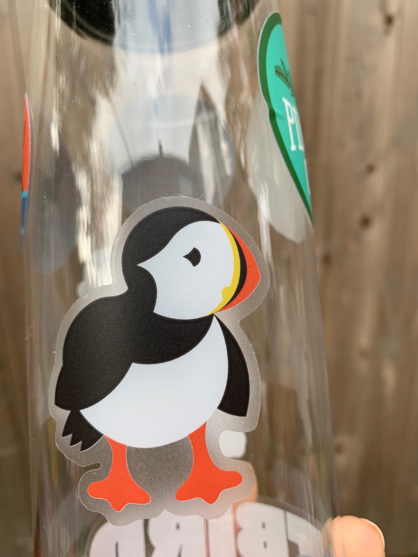 Puffin sticker - clear vinyl