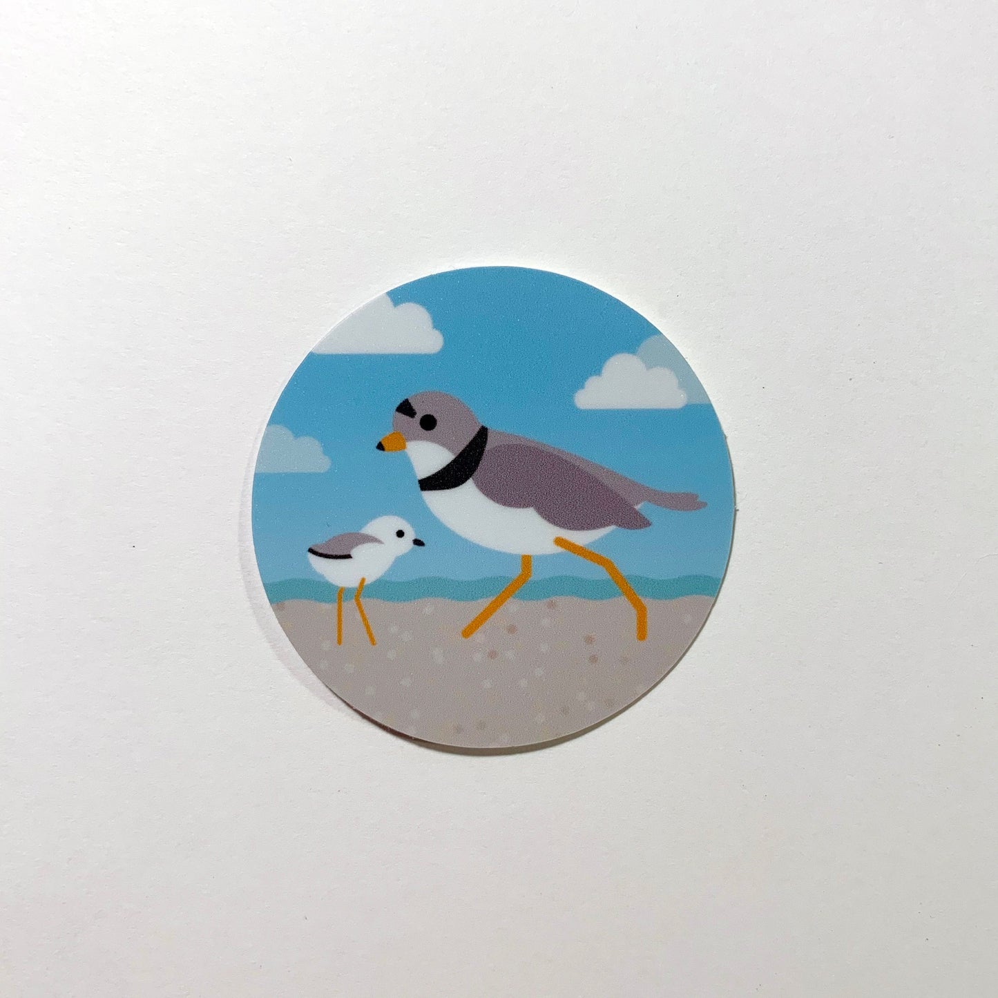 Piping Plover and Chick 2.5-inch sticker