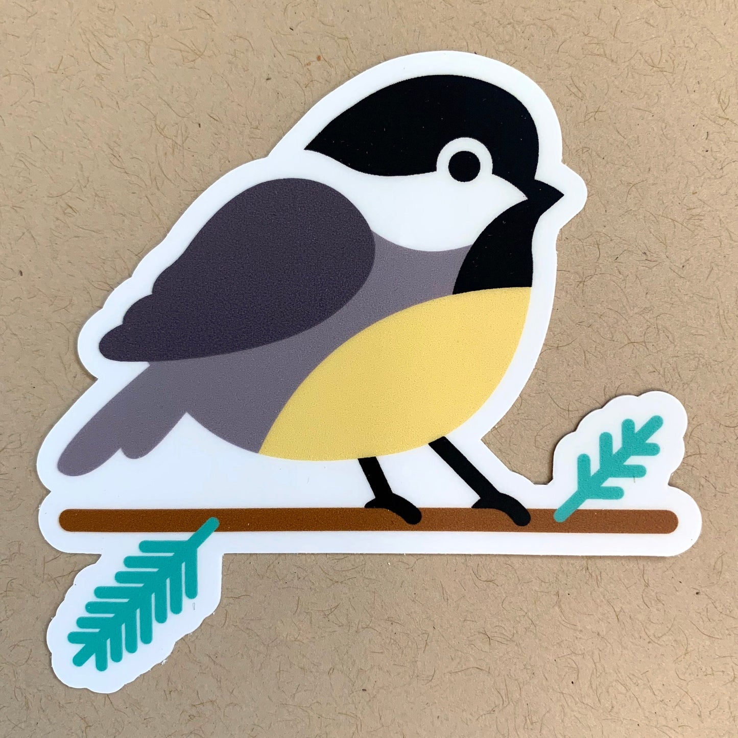 Chickadee vinyl sticker (3 inch)