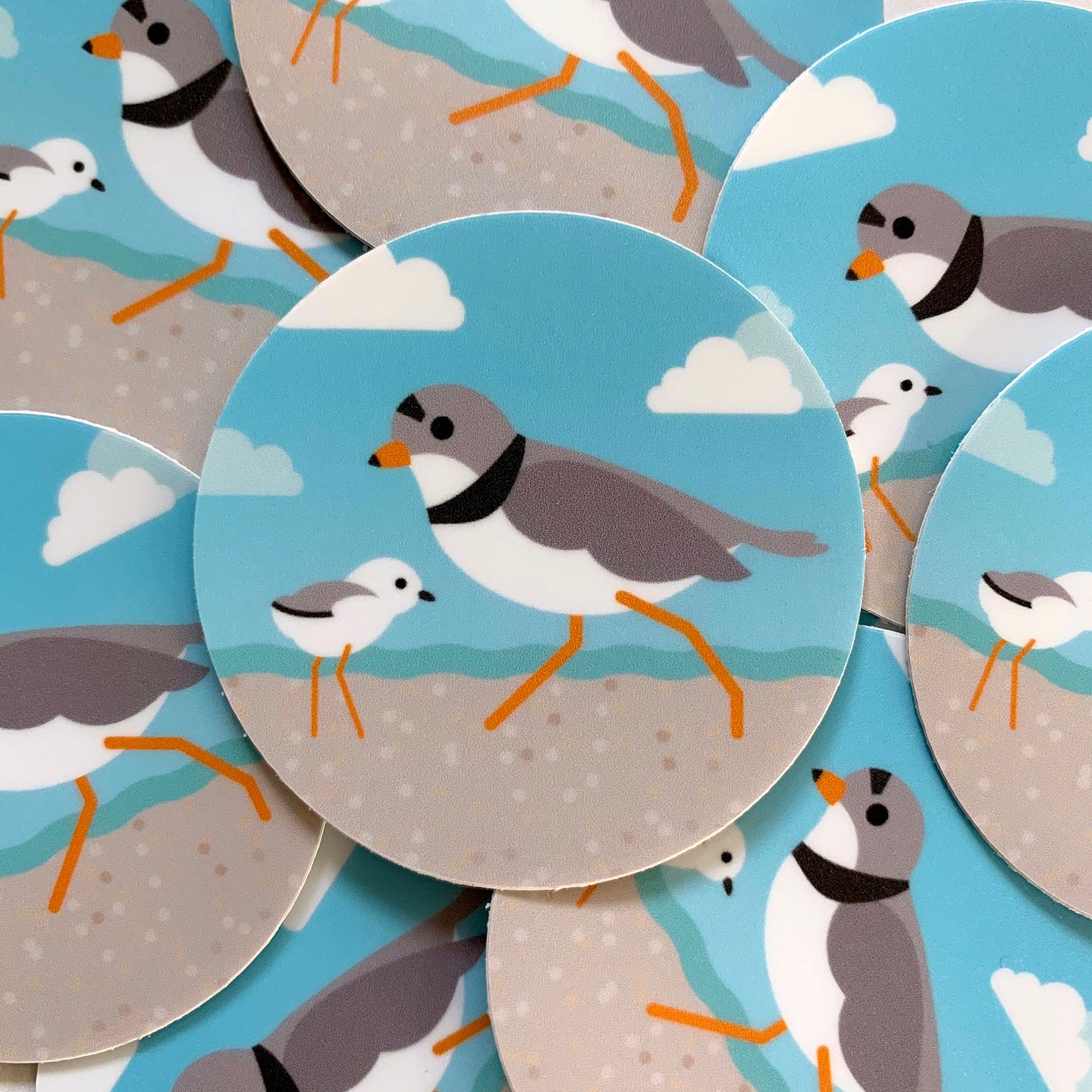 Piping Plover and Chick 2.5-inch sticker