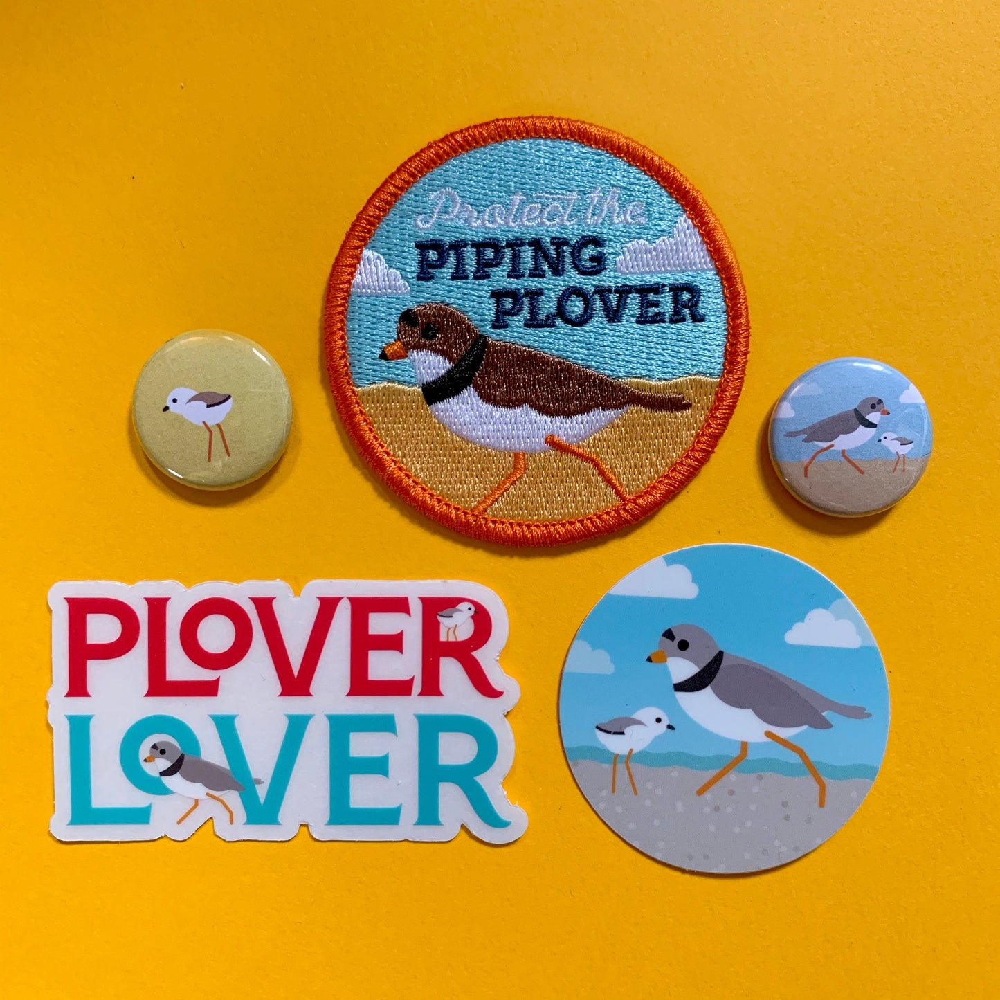 Plover Lover: Piping Plover sticker (3 inch)