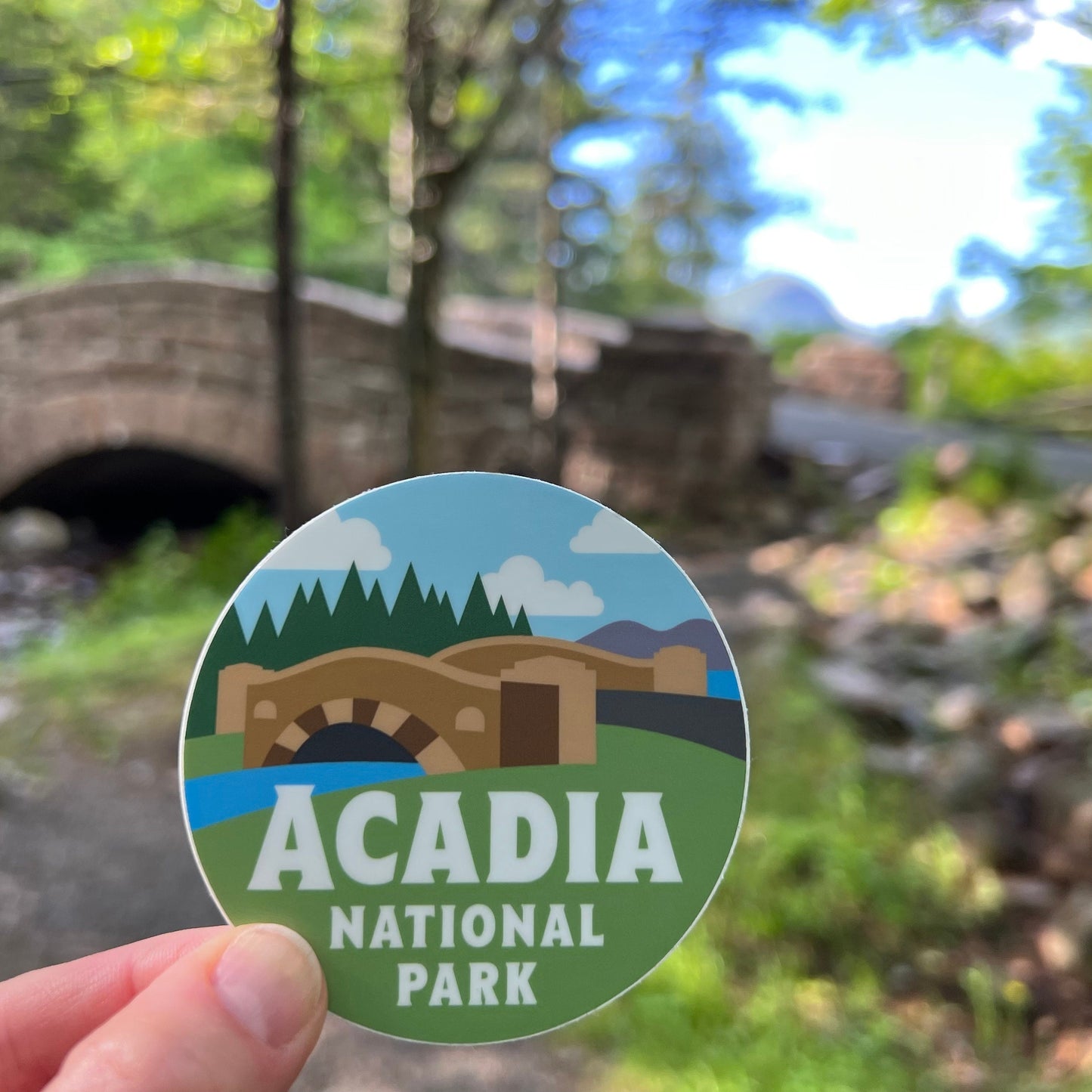 Acadia National Park Sticker (Carriage Road, Jordan Pond Bridge, Maine)