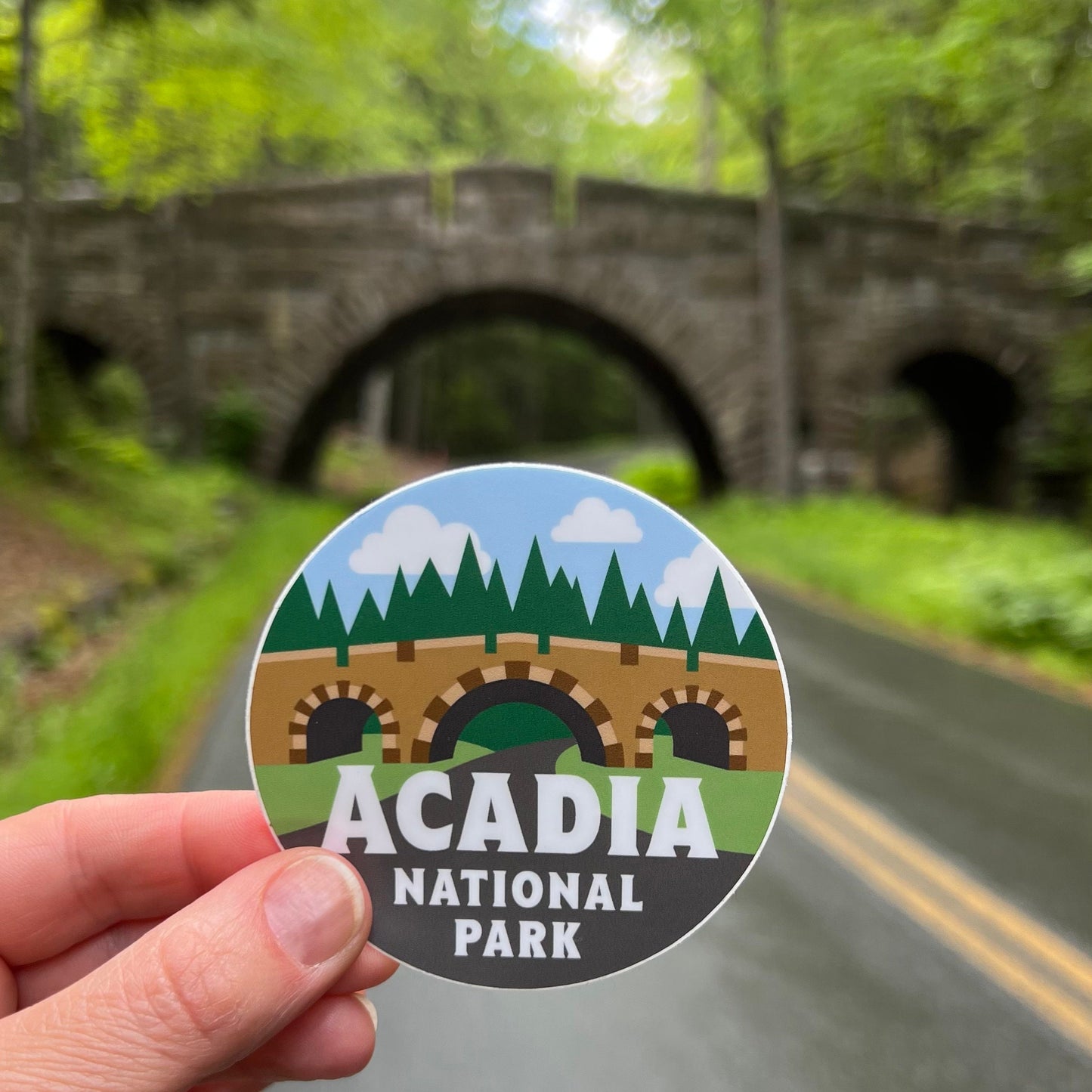 Acadia National Park Sticker (Carriage Road, Stanley Brook Bridge, Maine)