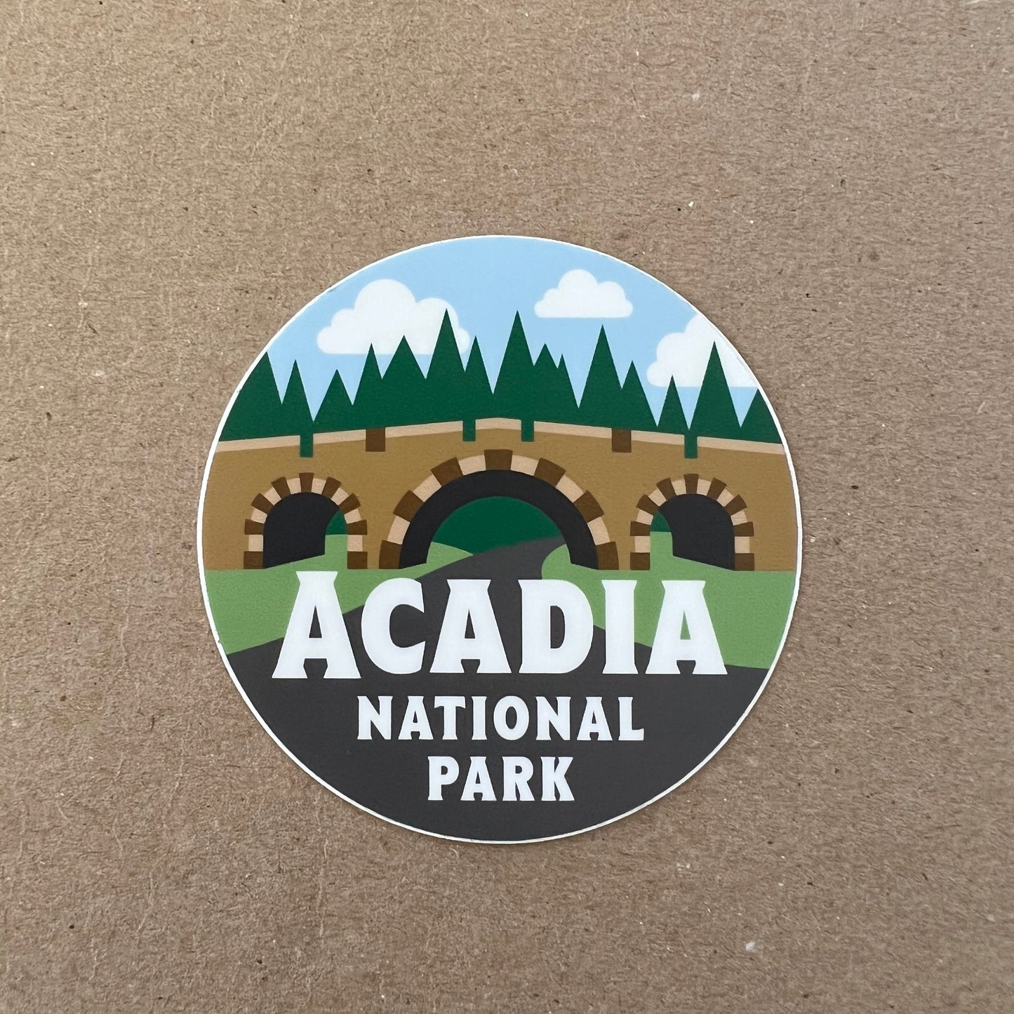 Acadia National Park Sticker (Carriage Road, Stanley Brook Bridge, Maine)