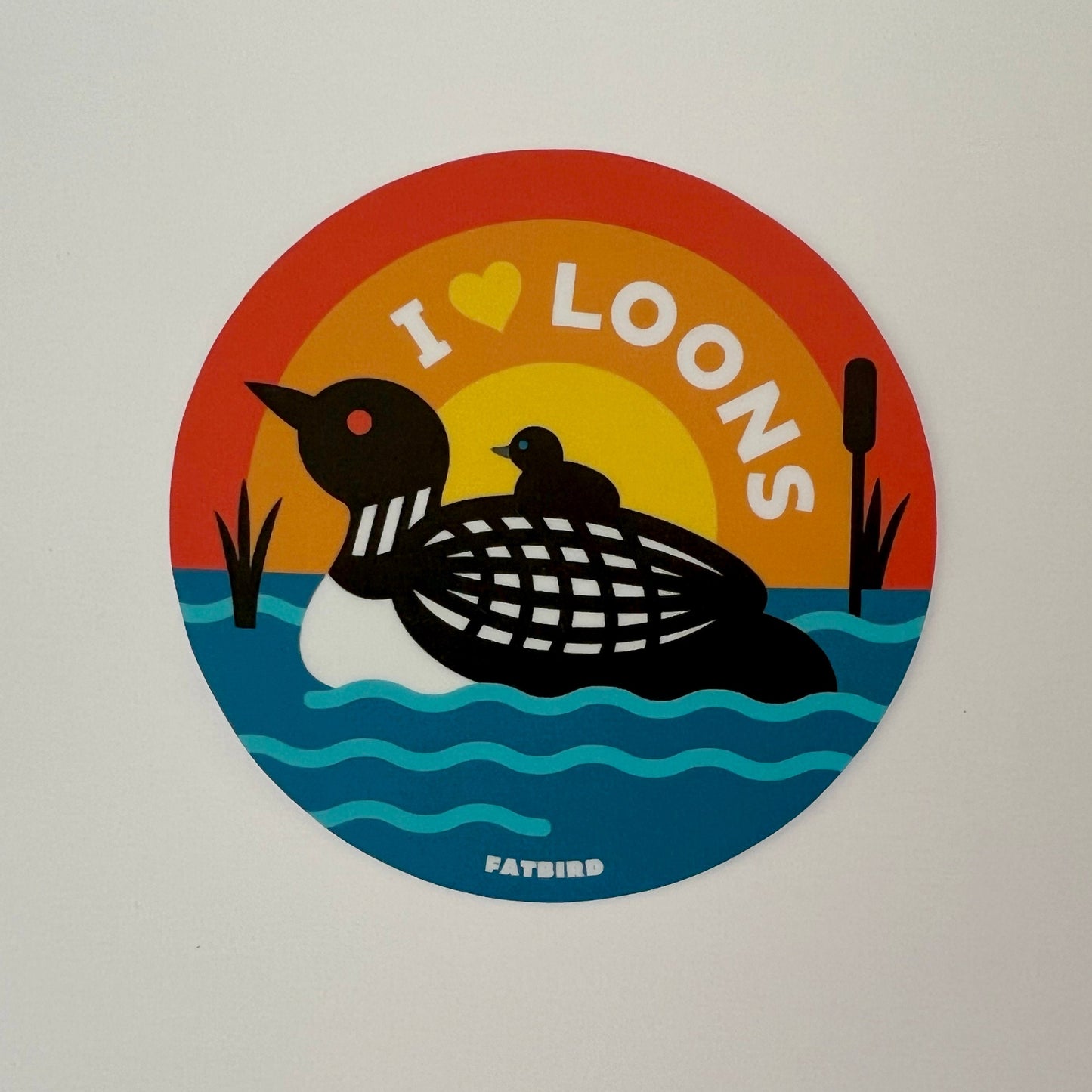 I heart Loons Sticker (3 inch)
