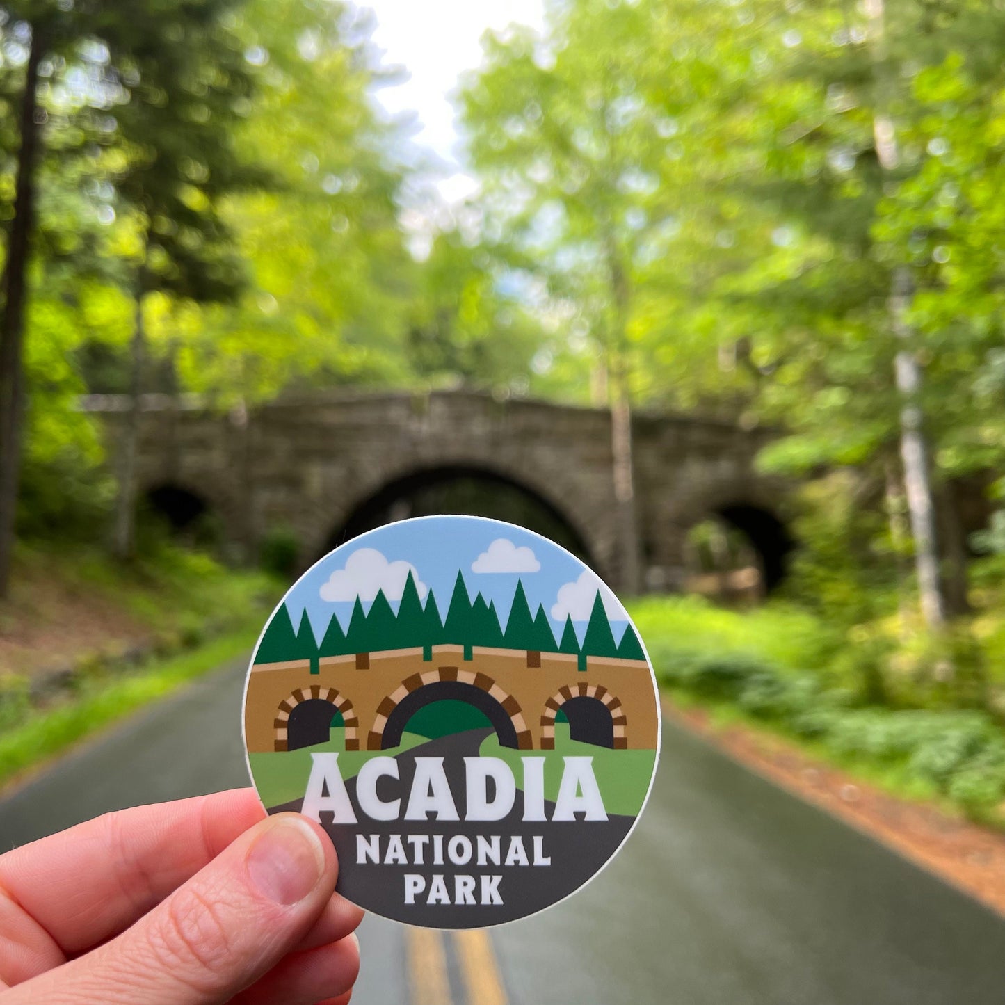 Acadia National Park Sticker (Carriage Road, Stanley Brook Bridge, Maine)