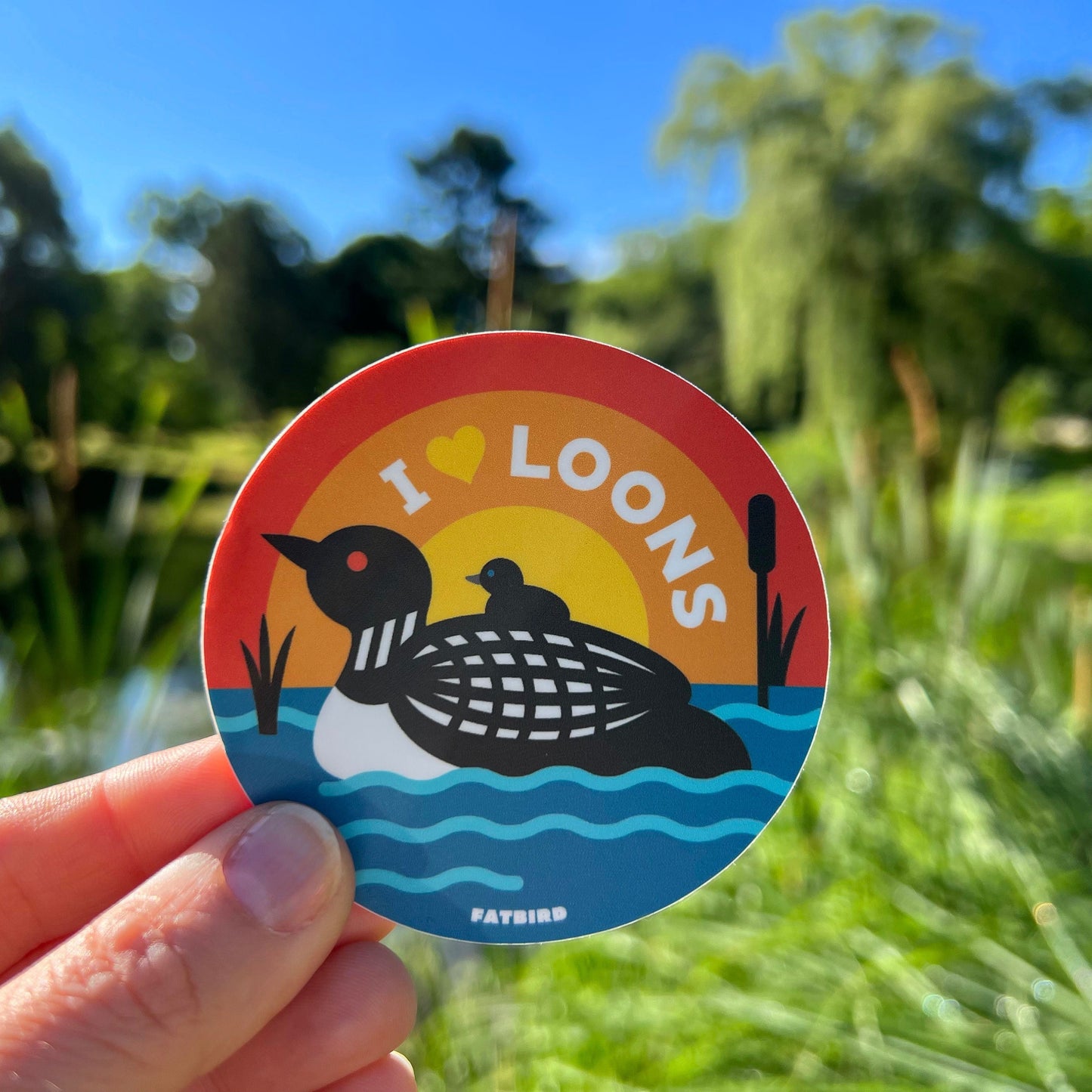 I heart Loons Sticker (3 inch)